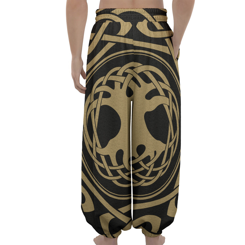 Viking Tree Of Life Print Lantern Pants