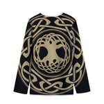 Viking Tree Of Life Print Long Sleeve Short Coat