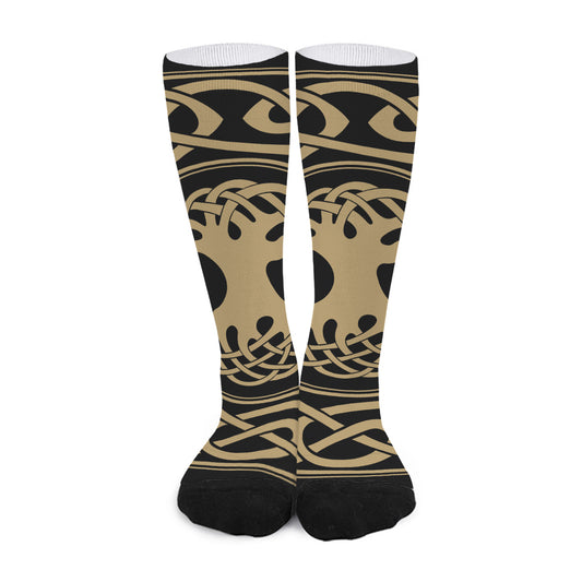 Viking Tree Of Life Print Long Socks
