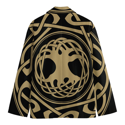 Viking Tree Of Life Print Men's Blazer