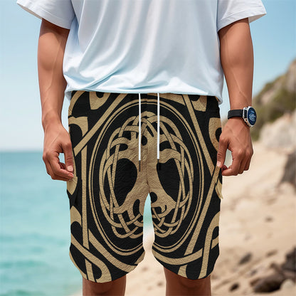 Viking Tree Of Life Print Men's Cargo Shorts