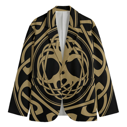 Viking Tree Of Life Print Men's Cotton Blazer