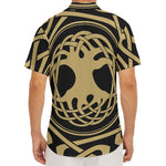 Viking Tree Of Life Print Men's Deep V-Neck Shirt