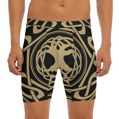 Viking Tree Of Life Print Men's Long Boxer Briefs