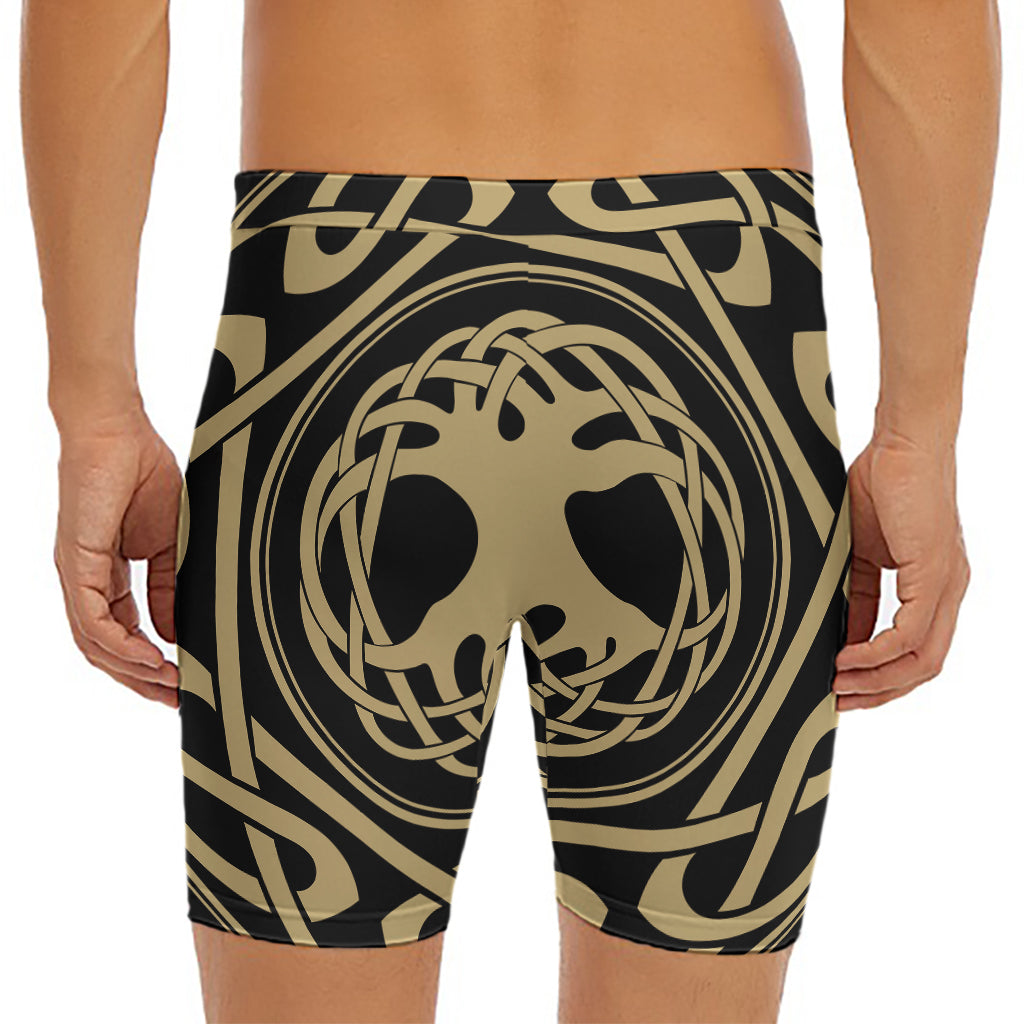 Viking Tree Of Life Print Men's Long Boxer Briefs
