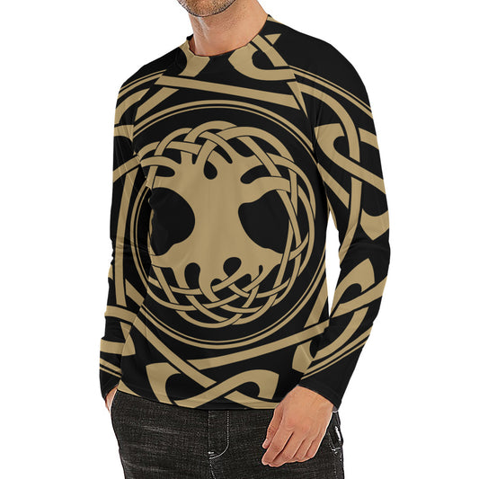 Viking Tree Of Life Print Men's Long Sleeve Rash Guard