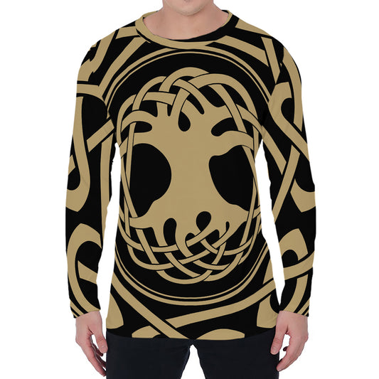 Viking Tree Of Life Print Men's Long Sleeve T-Shirt