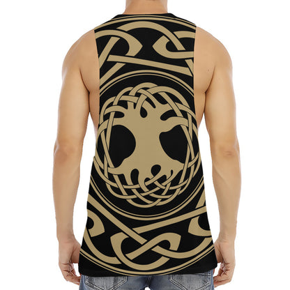 Viking Tree Of Life Print Men's Muscle Tank Top