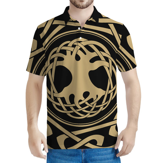 Viking Tree Of Life Print Men's Polo Shirt