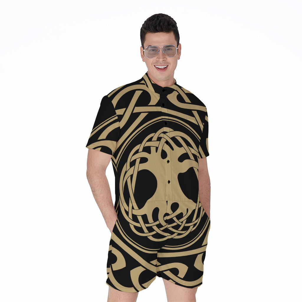 Viking Tree Of Life Print Men's Rompers