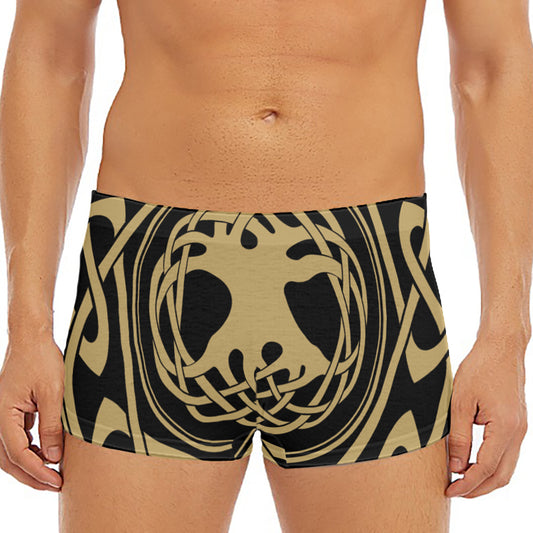 Viking Tree Of Life Print Men's Short Boxer Briefs