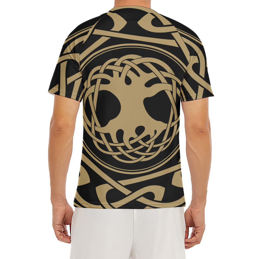 Viking Tree Of Life Print Men's Short Sleeve Rash Guard