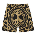 Viking Tree Of Life Print Men's Swim Trunks