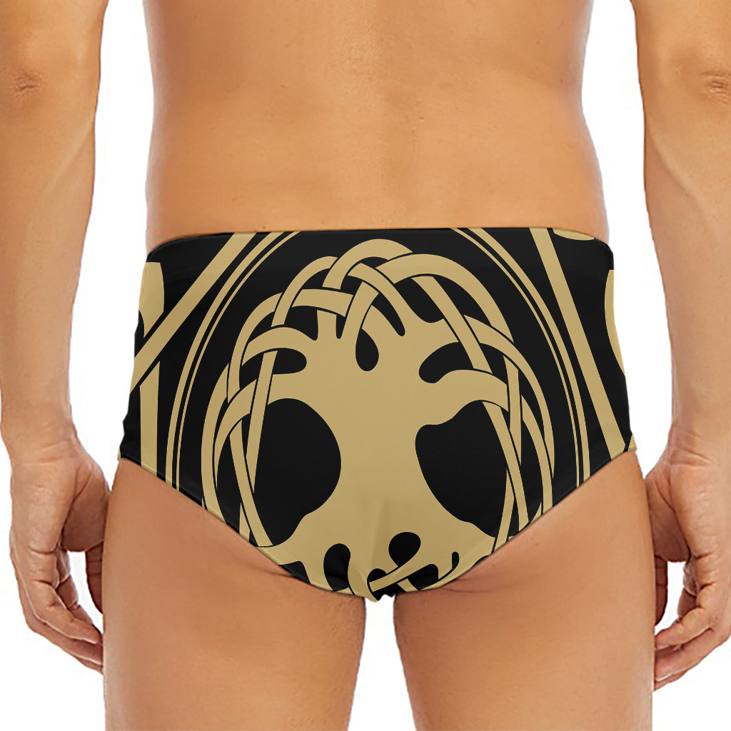 Viking Tree Of Life Print Men's Triangle Swim Briefs