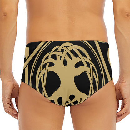 Viking Tree Of Life Print Men's Triangle Swim Briefs