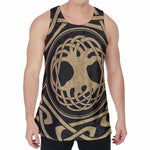 Viking Tree Of Life Print Men's Velvet Tank Top