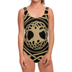Viking Tree Of Life Print One Piece Swimsuit