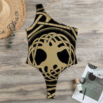 Viking Tree Of Life Print One Shoulder Bodysuit