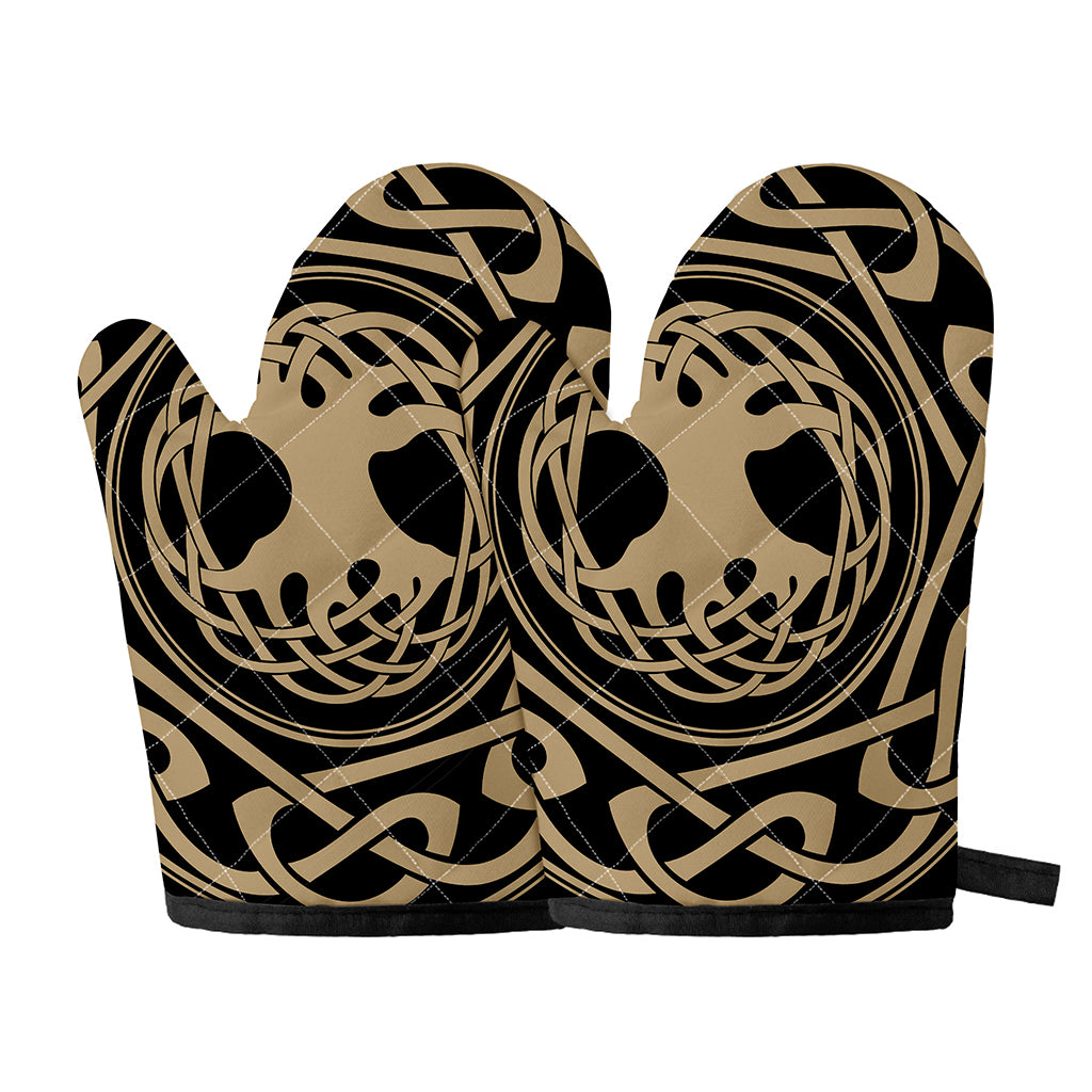 Viking Tree Of Life Print Oven Mitts