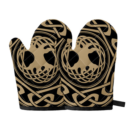 Viking Tree Of Life Print Oven Mitts