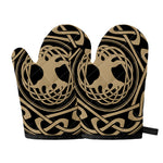 Viking Tree Of Life Print Oven Mitts