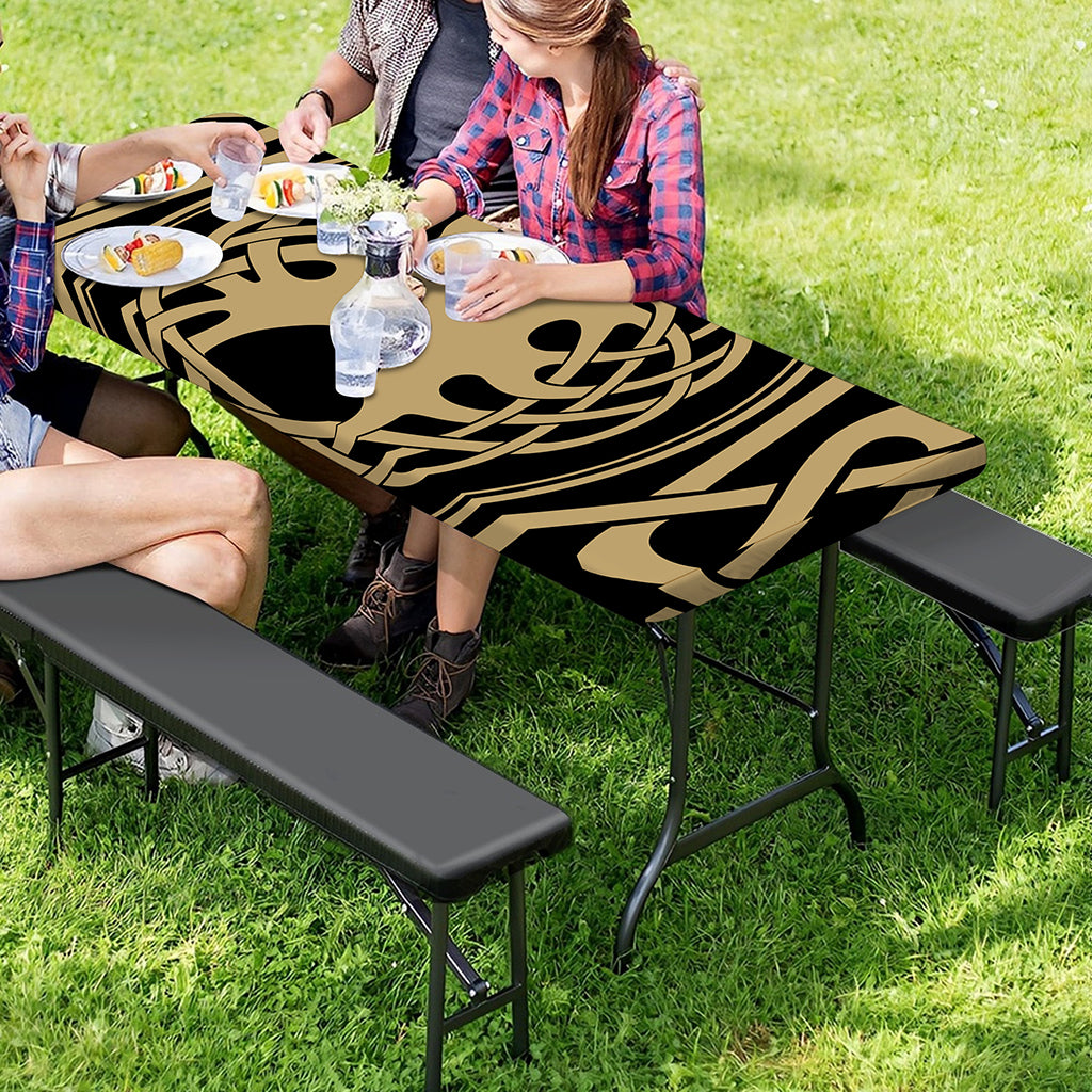 Viking Tree Of Life Print Picnic Table Cover