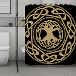 Viking Tree Of Life Print Polyester Shower Curtain