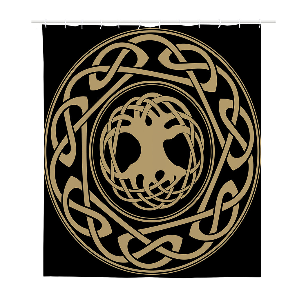 Viking Tree Of Life Print Polyester Shower Curtain