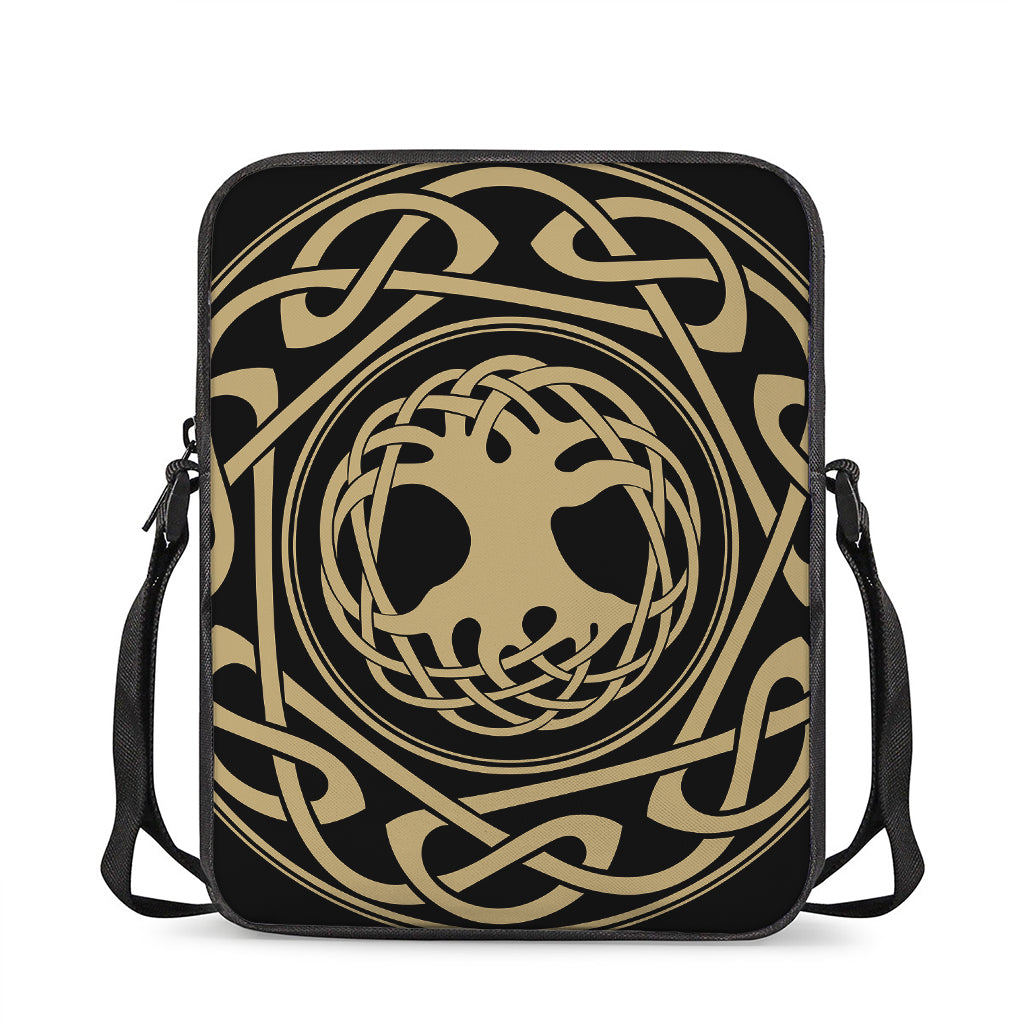 Viking Tree Of Life Print Rectangular Crossbody Bag