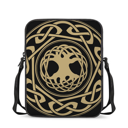 Viking Tree Of Life Print Rectangular Crossbody Bag
