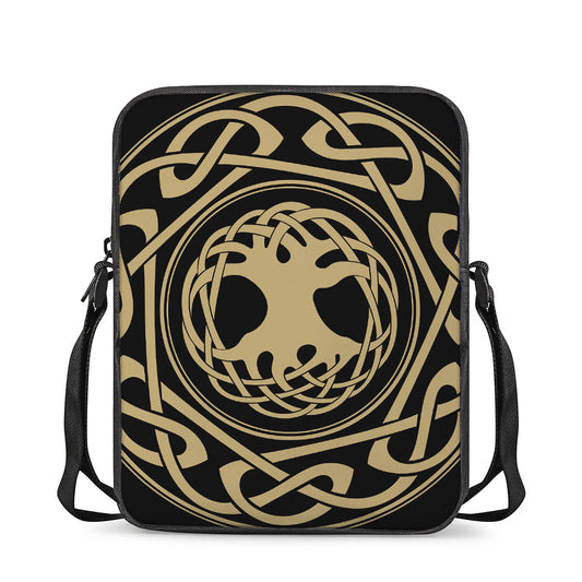 Viking Tree Of Life Print Rectangular Crossbody Bag