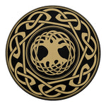 Viking Tree Of Life Print Round Blanket