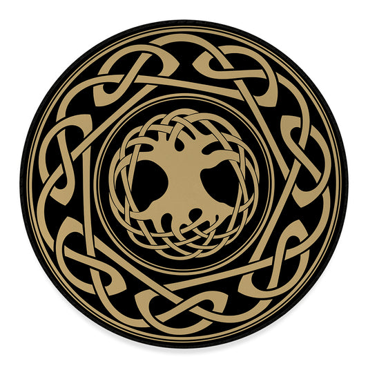 Viking Tree Of Life Print Round Floor Mat