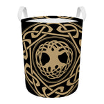Viking Tree Of Life Print Round Laundry Basket