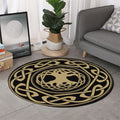 Viking Tree Of Life Print Round Rug