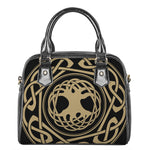 Viking Tree Of Life Print Shoulder Handbag