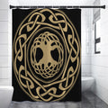 Viking Tree Of Life Print Shower Curtain