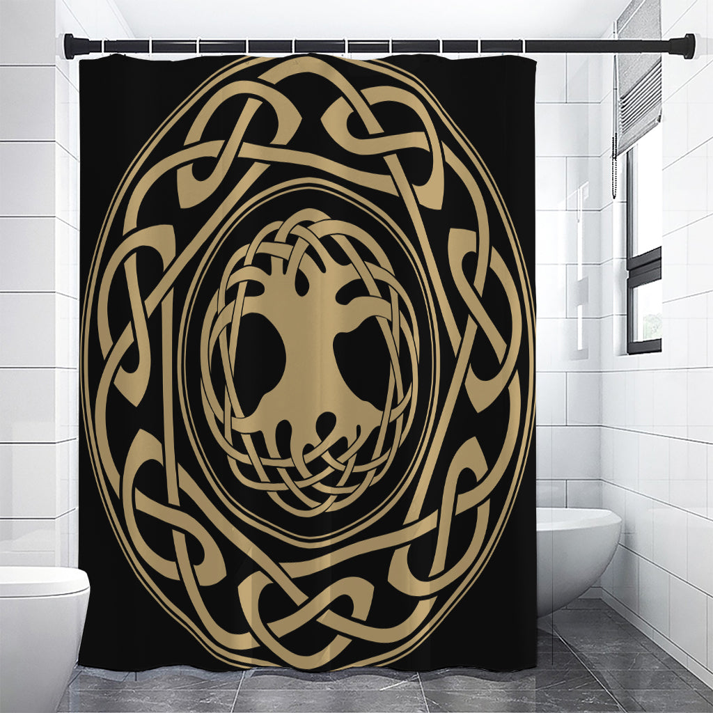 Viking Tree Of Life Print Shower Curtain