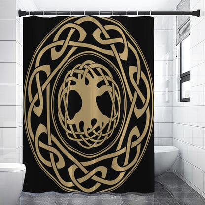 Viking Tree Of Life Print Shower Curtain