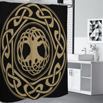 Viking Tree Of Life Print Shower Curtain