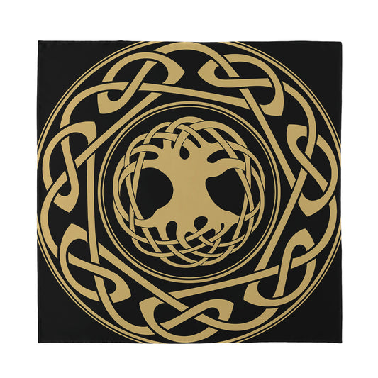 Viking Tree Of Life Print Silk Bandana