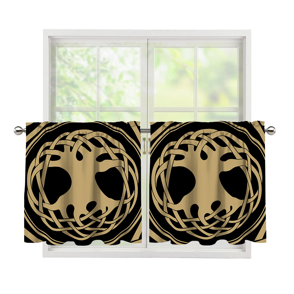 Viking Tree Of Life Print Tier Curtains