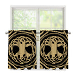 Viking Tree Of Life Print Tier Curtains