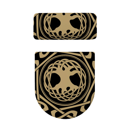 Viking Tree Of Life Print Toilet Lid And Tank Cover Set