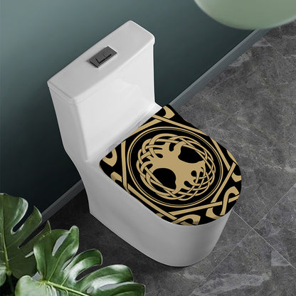Viking Tree Of Life Print Toilet Lid Cover
