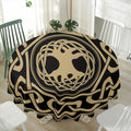 Viking Tree Of Life Print Waterproof Round Tablecloth