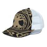 Viking Tree Of Life Print White Mesh Trucker Cap
