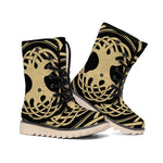 Viking Tree Of Life Print Winter Boots