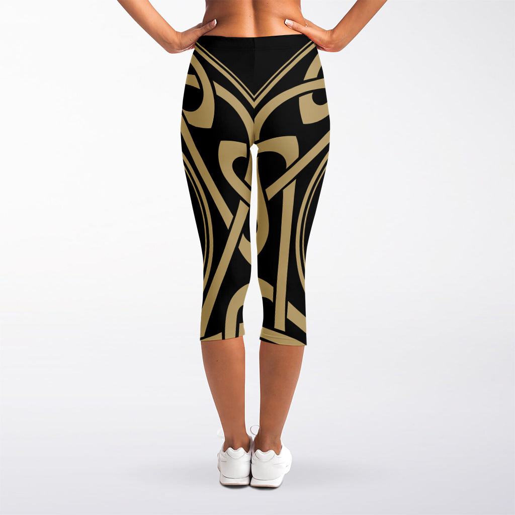 Viking Tree Of Life Print Women's Capri Leggings