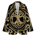Viking Tree Of Life Print Women's Cotton Blazer